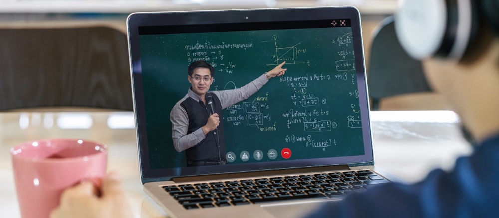 Computer screen shows Micro-Learning course