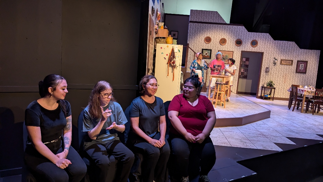 From left to right: Students Ashley Busby, Madeline Hensley, Nina Belekova and Vanessa Parada.