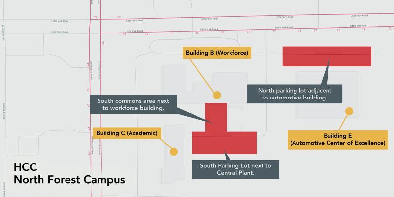 Outdoor Wifi Zones for North Forest Campus